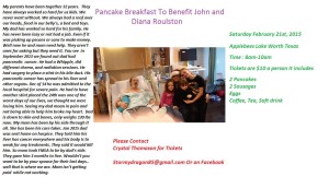 Pancake Breakfast to Benefit John and Diana Roulston